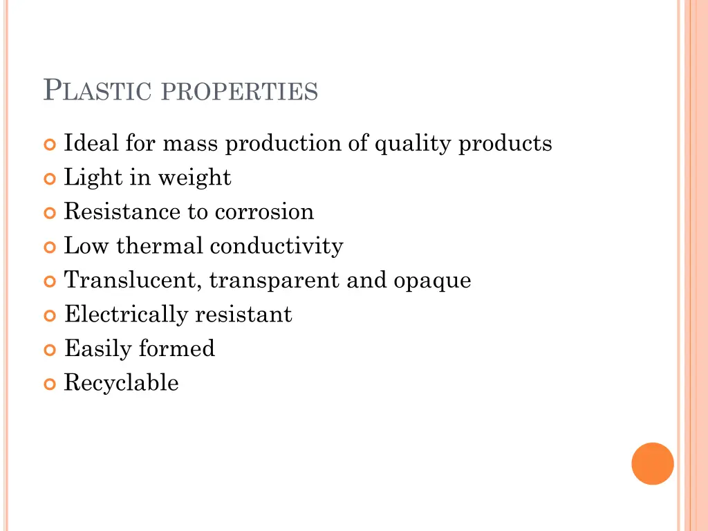p lastic properties