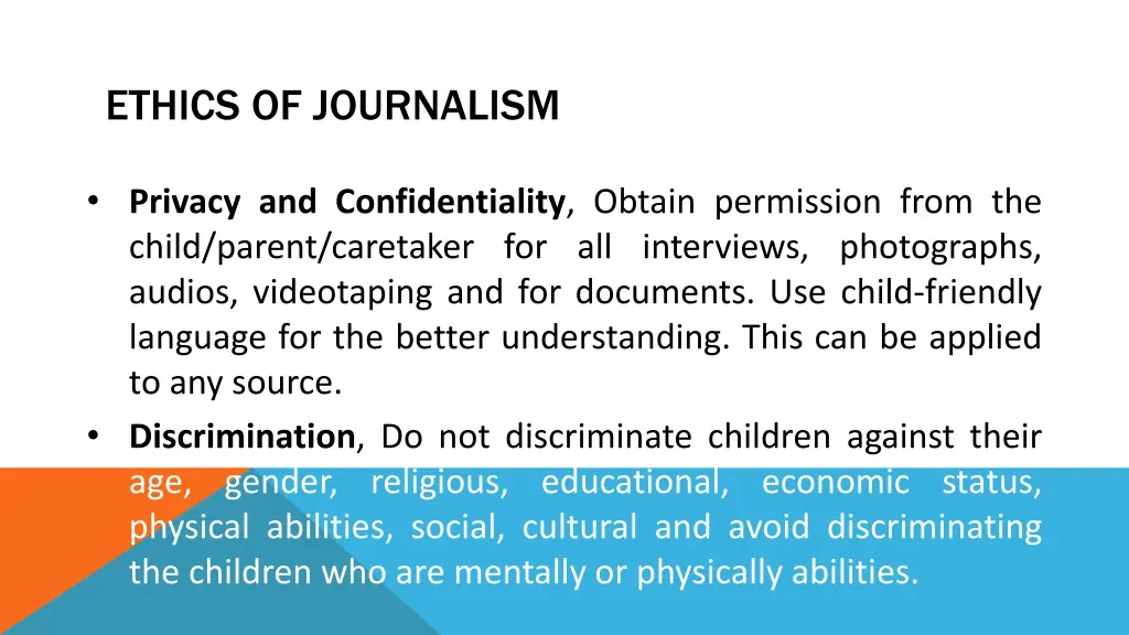ethics of journalism 2
