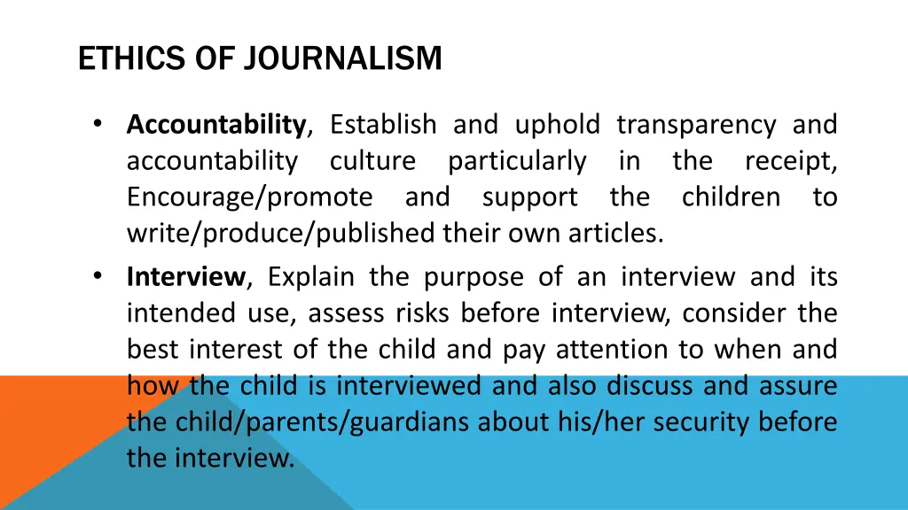 ethics of journalism 3