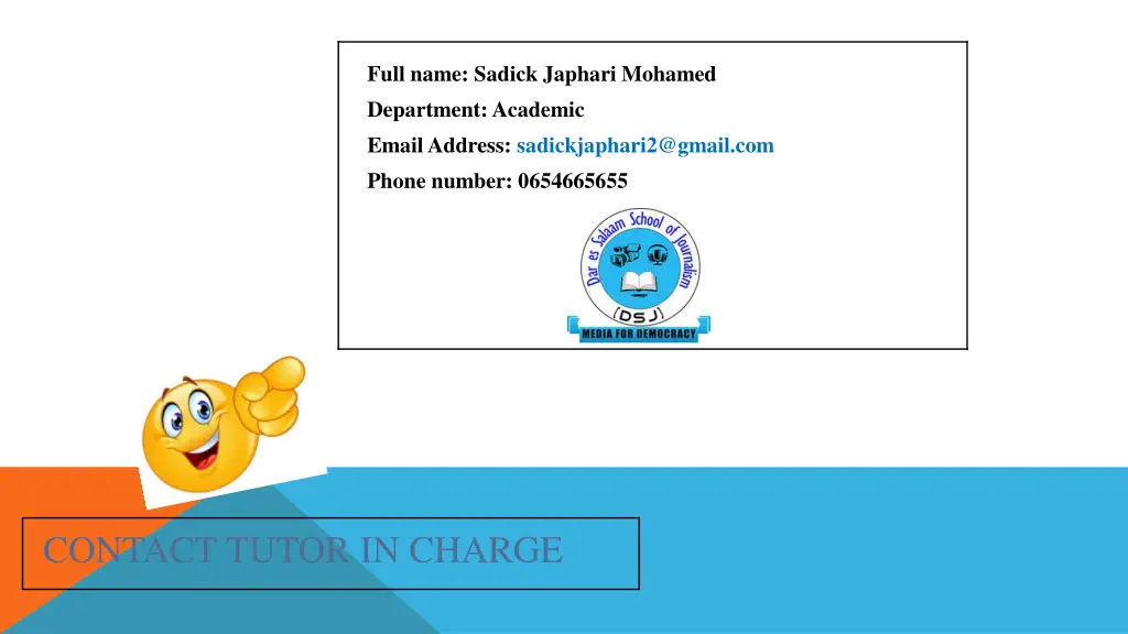 full name sadick japhari mohamed department