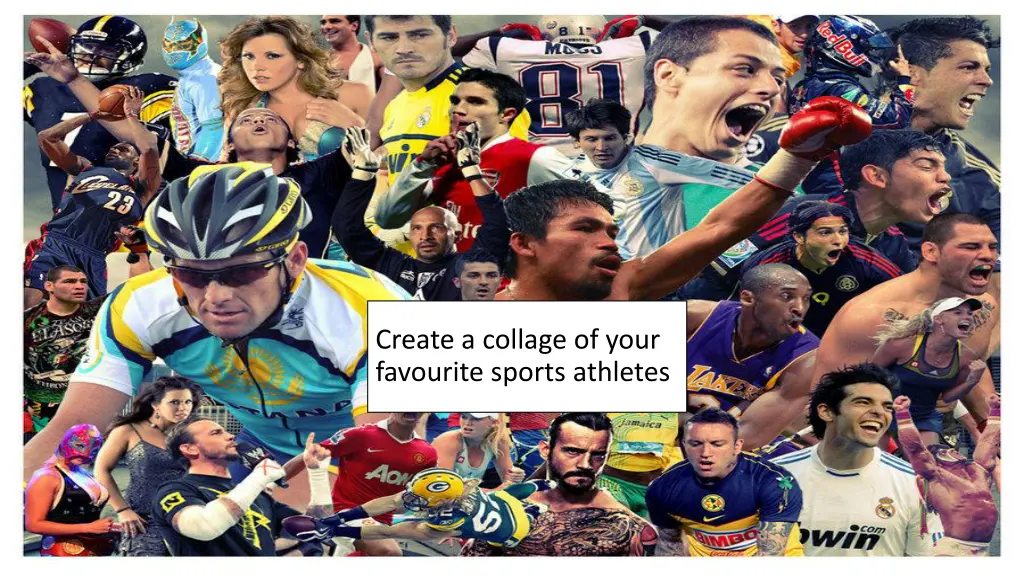 create a collage of your favourite sports athletes