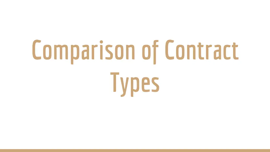 comparison of contract types