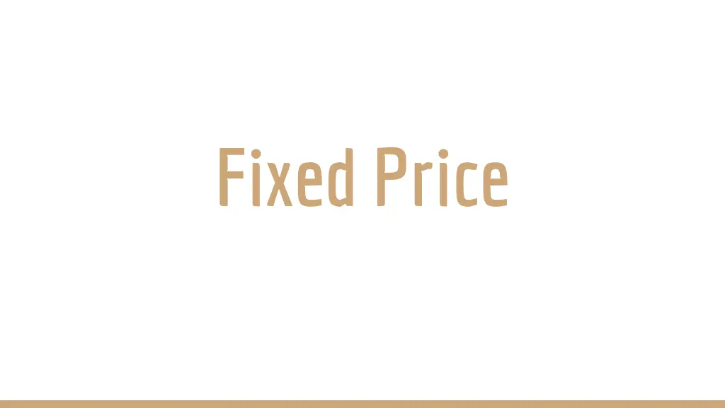 fixed price