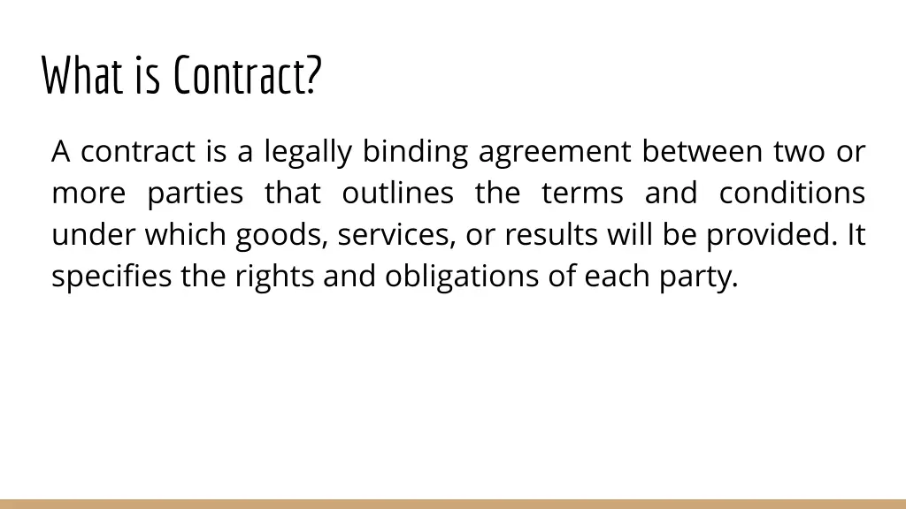 what is contract