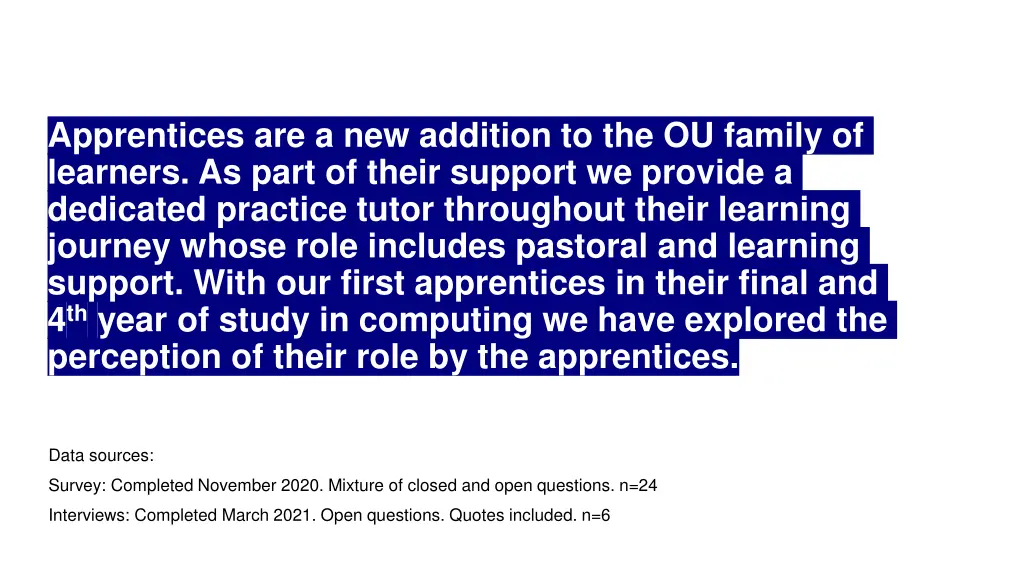 apprentices are a new addition to the ou family
