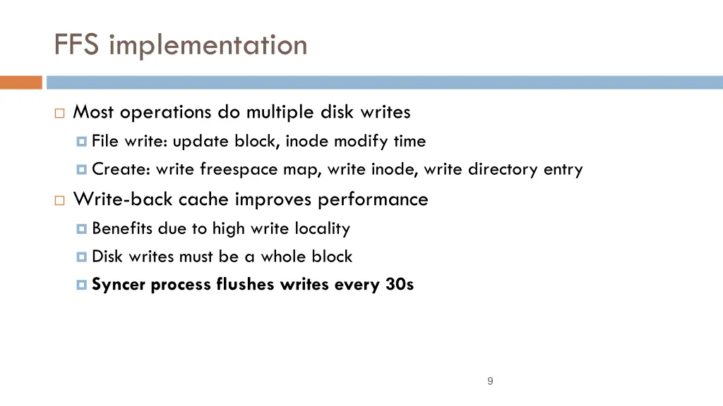 ffs implementation
