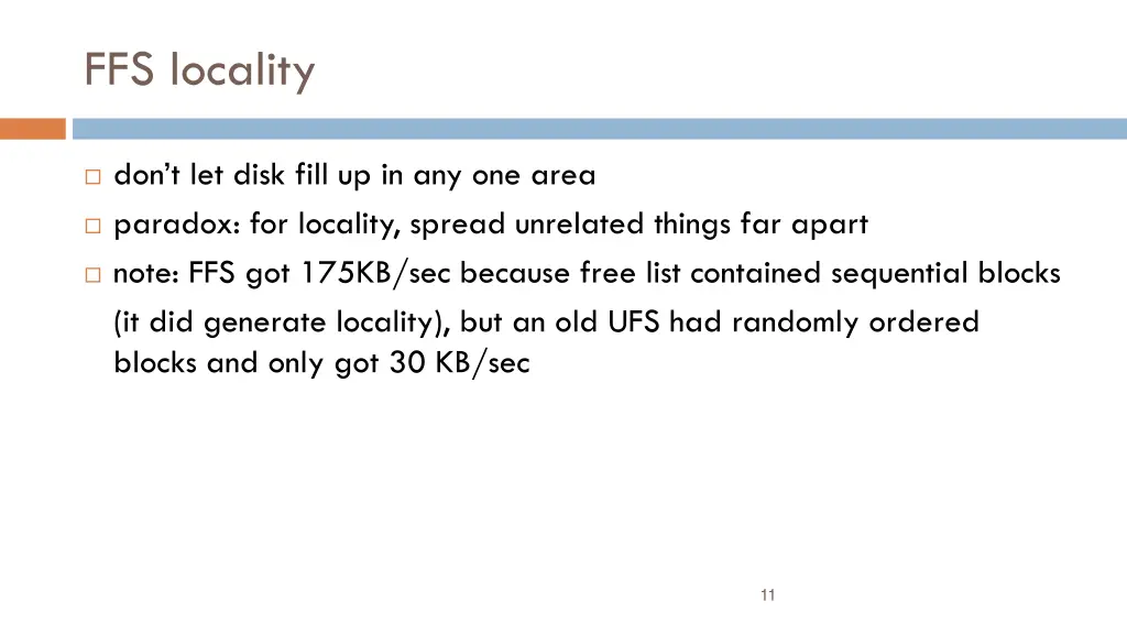 ffs locality