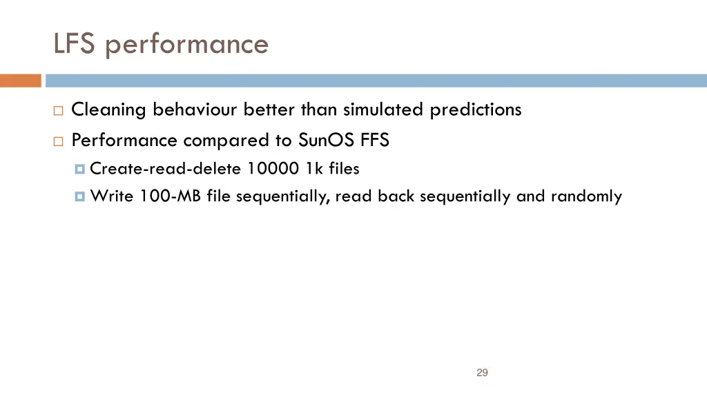 lfs performance