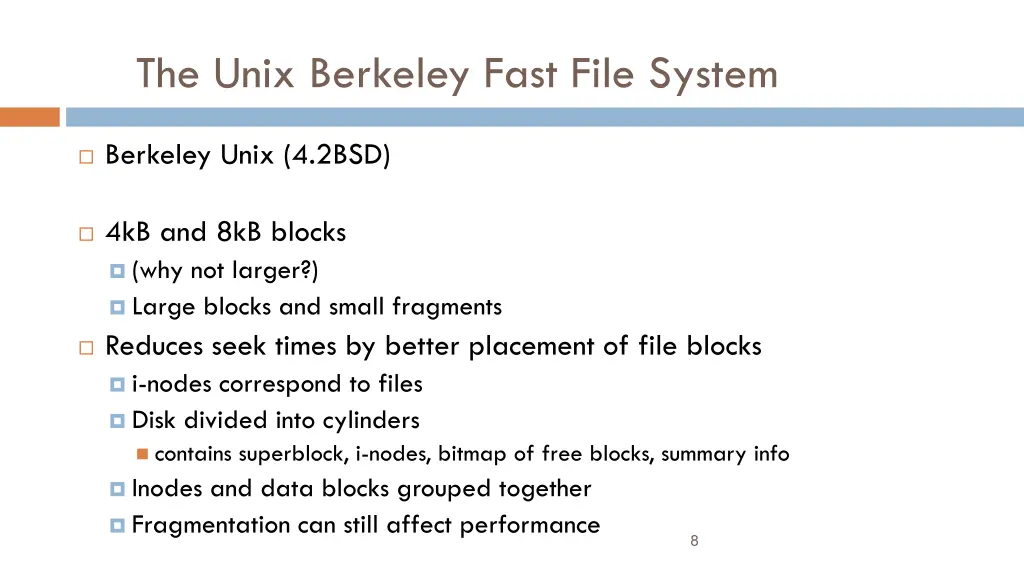 the unix berkeley fast file system