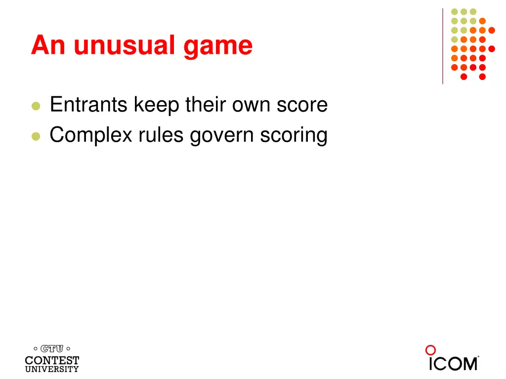 an unusual game 1