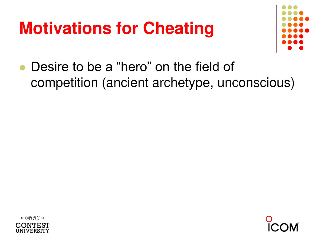 motivations for cheating