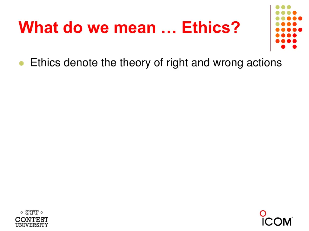 what do we mean ethics