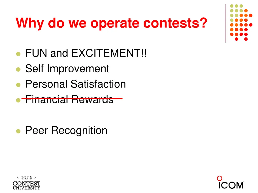 why do we operate contests 5