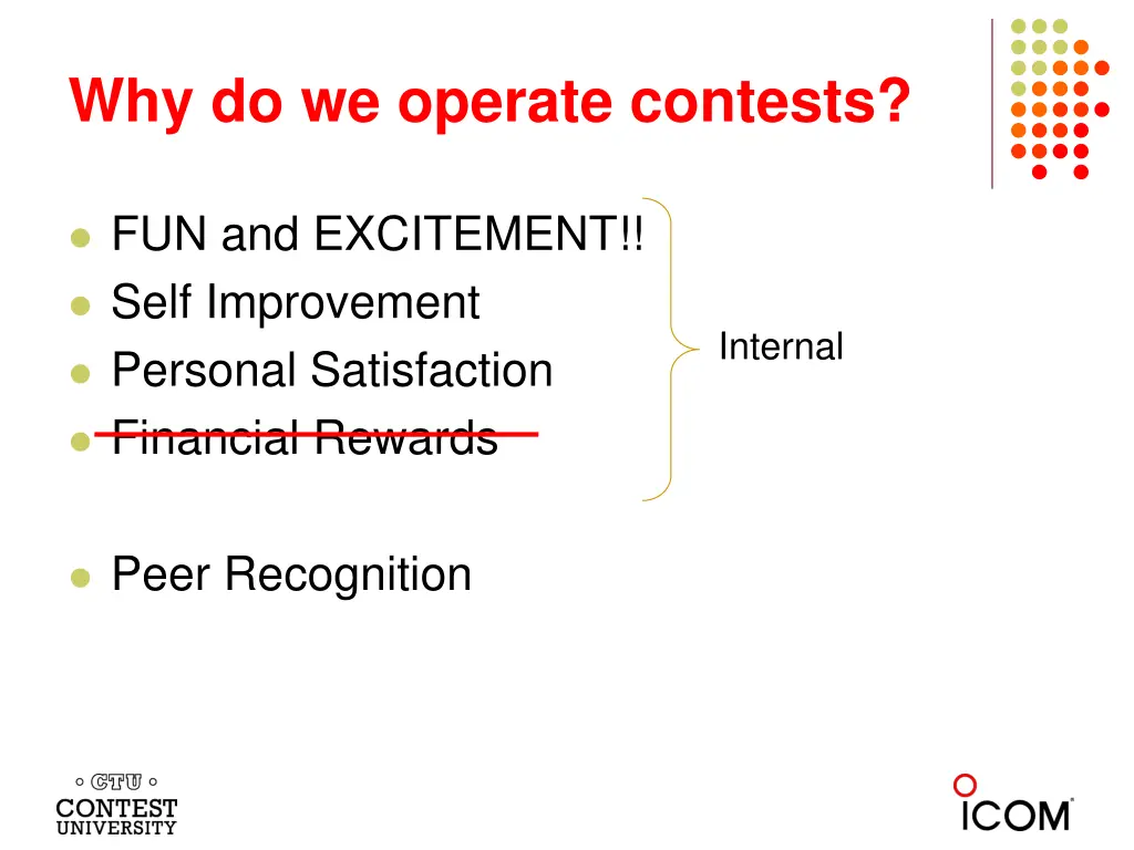 why do we operate contests 6