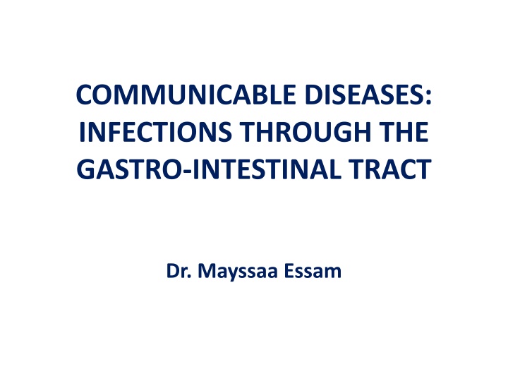 communicable diseases infections through