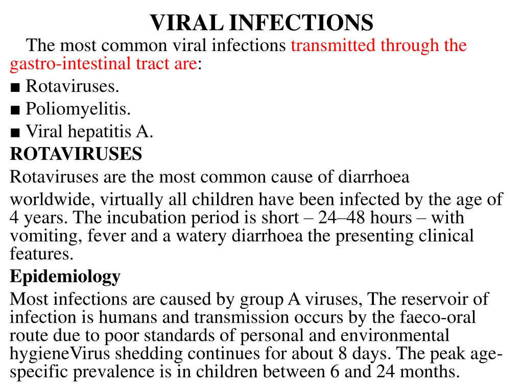 viral infections
