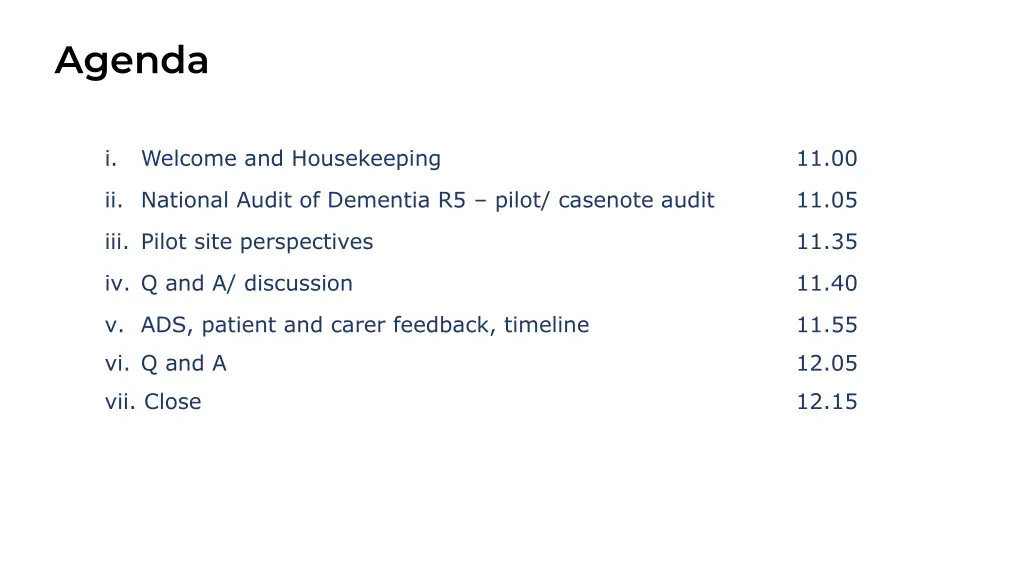 agenda