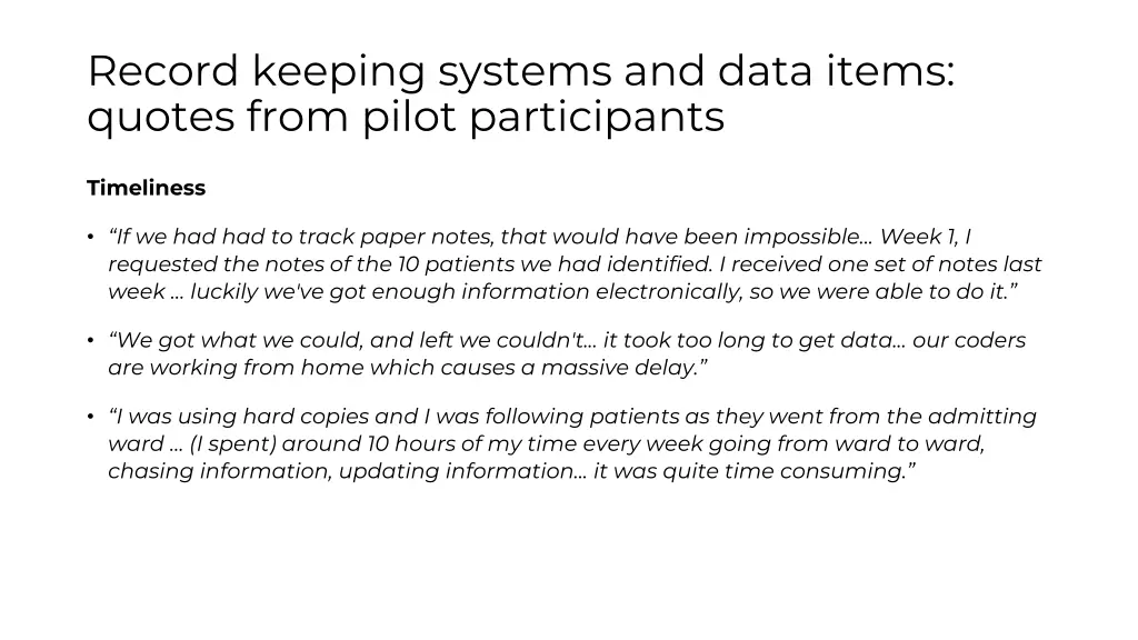 record keeping systems and data items quotes from