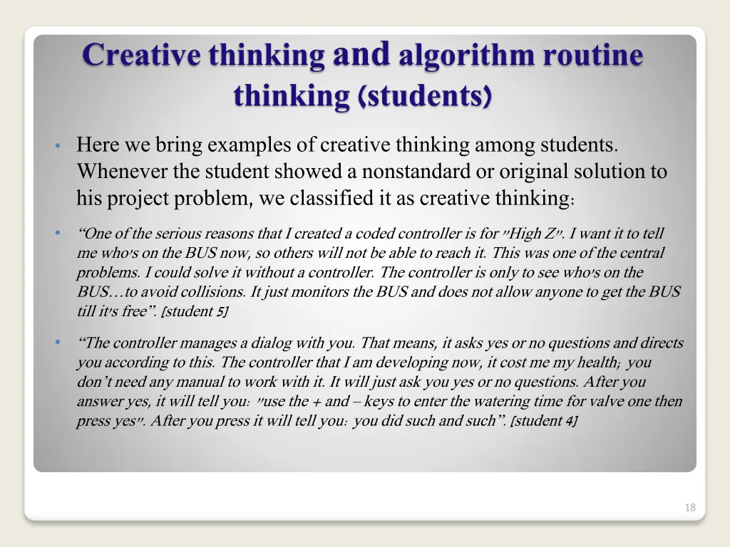 creative thinking and algorithm routine thinking 2