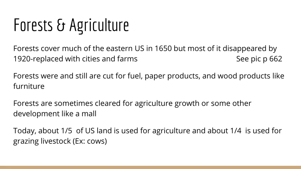 forests agriculture