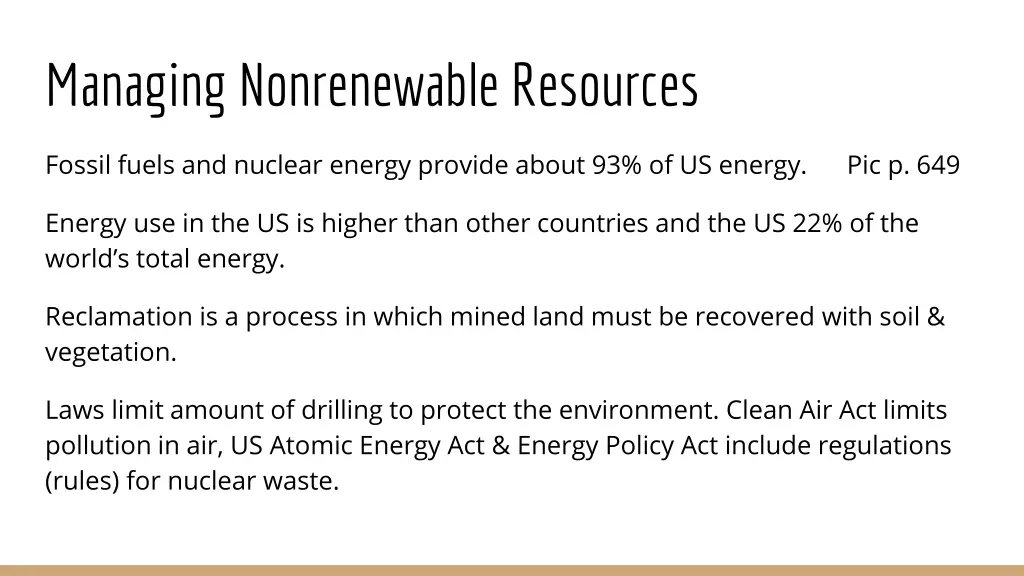 managing nonrenewable resources