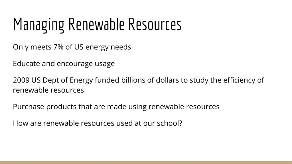 managing renewable resources