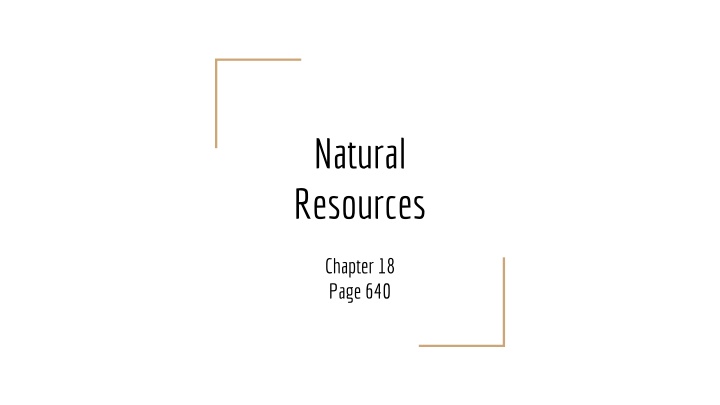natural resources