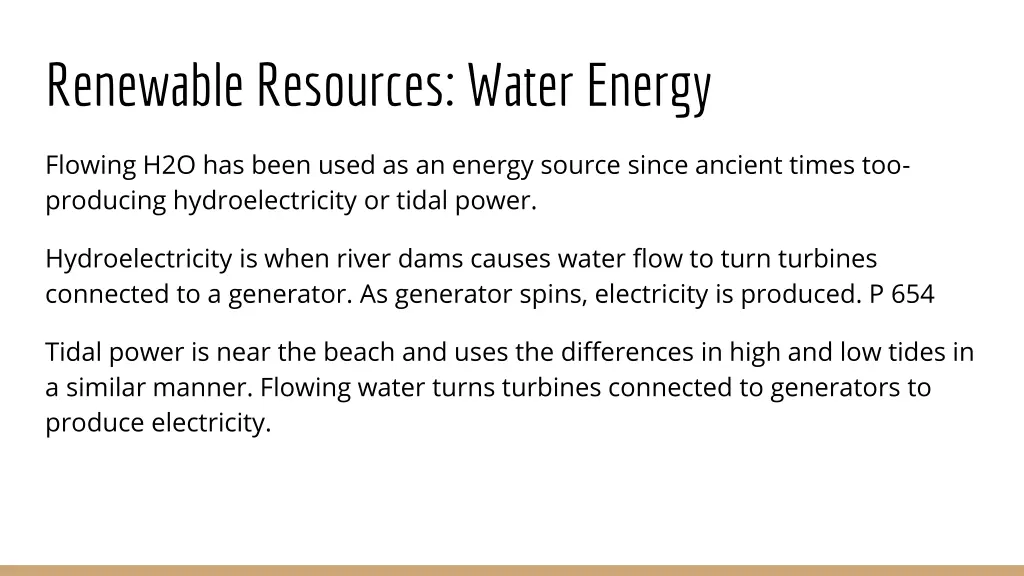 renewable resources water energy
