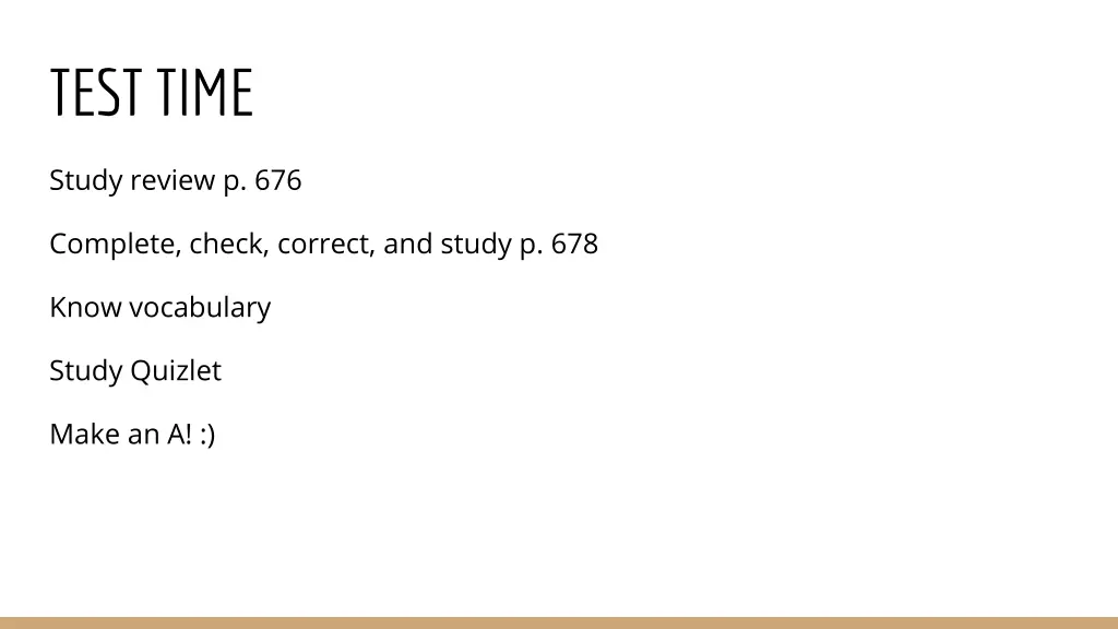 test time
