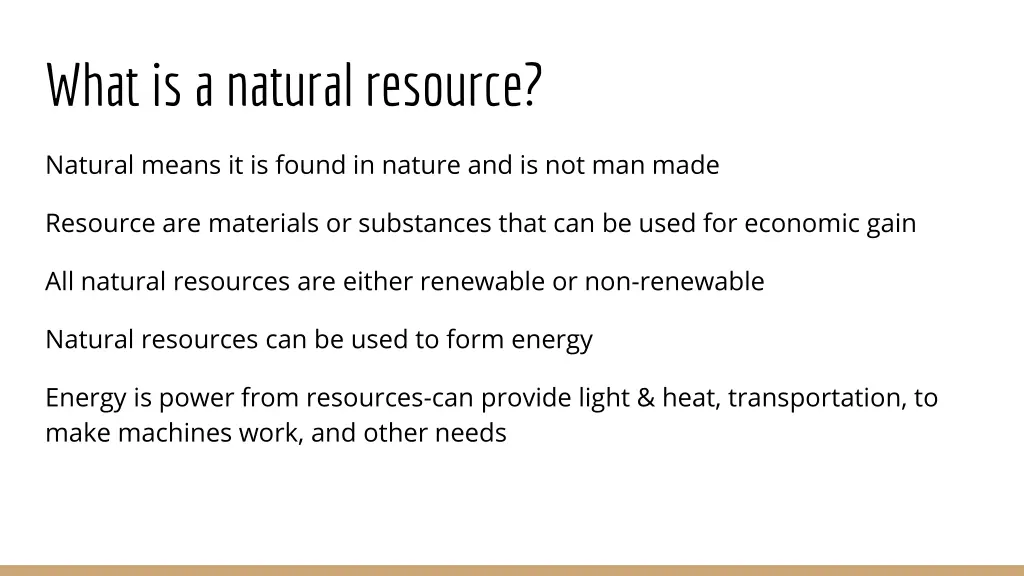 what is a natural resource
