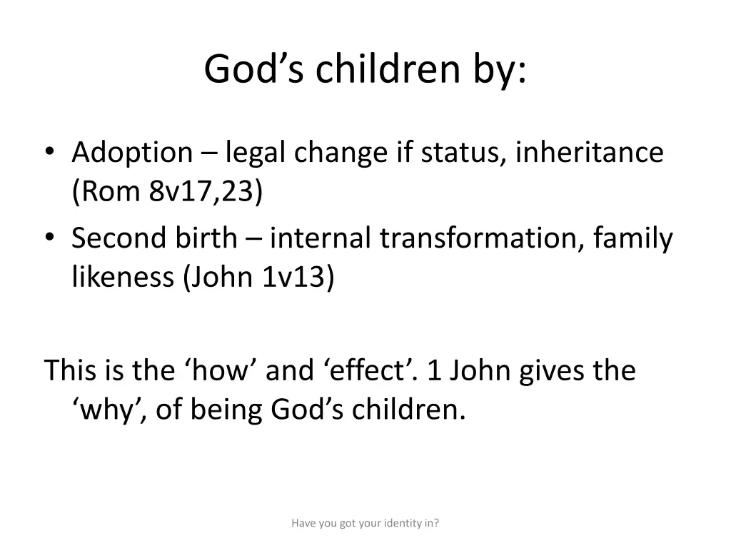 god s children by