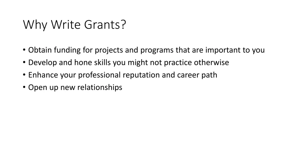 why write grants
