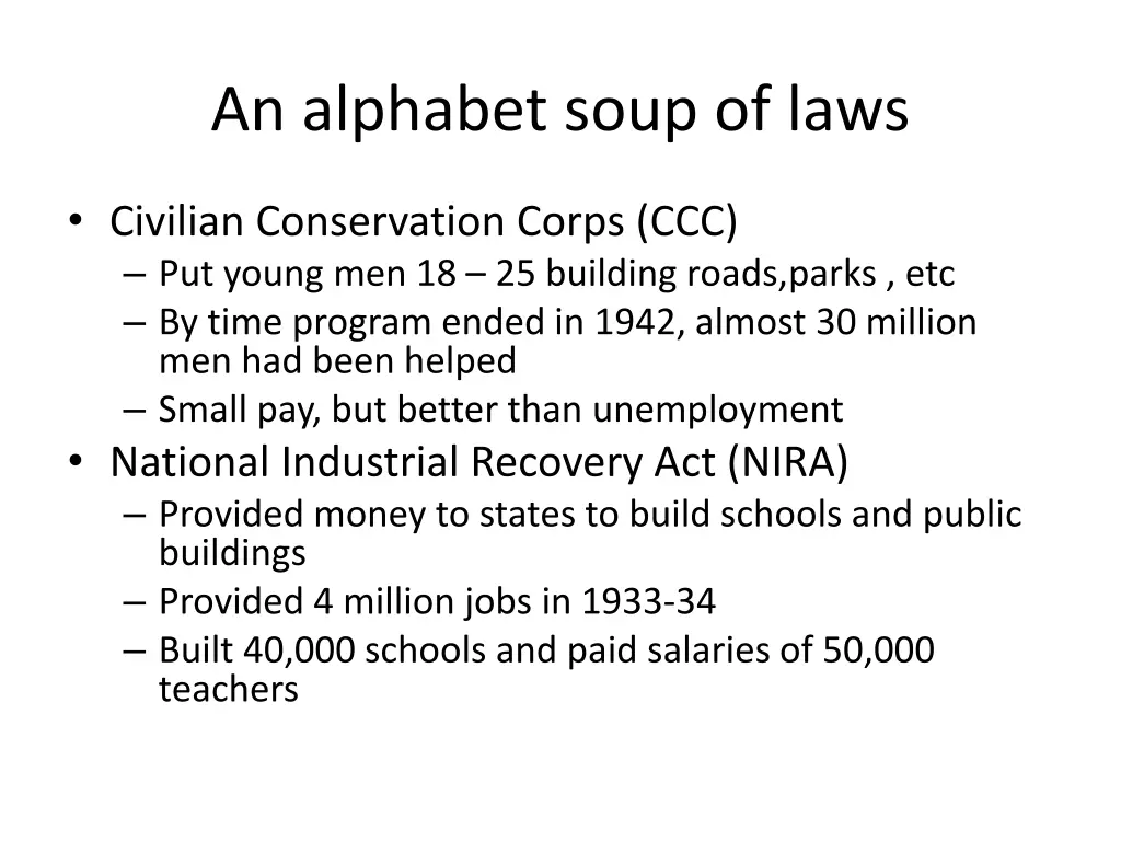 an alphabet soup of laws