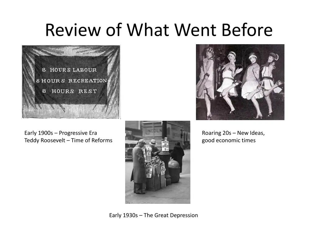 review of what went before