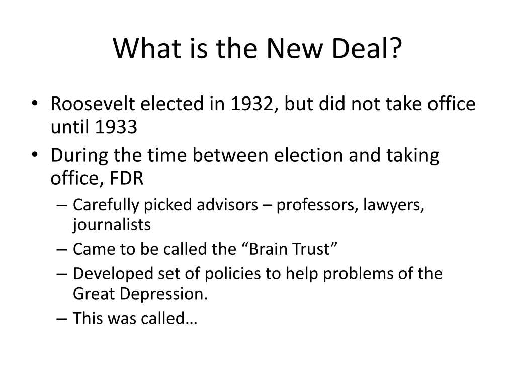 what is the new deal