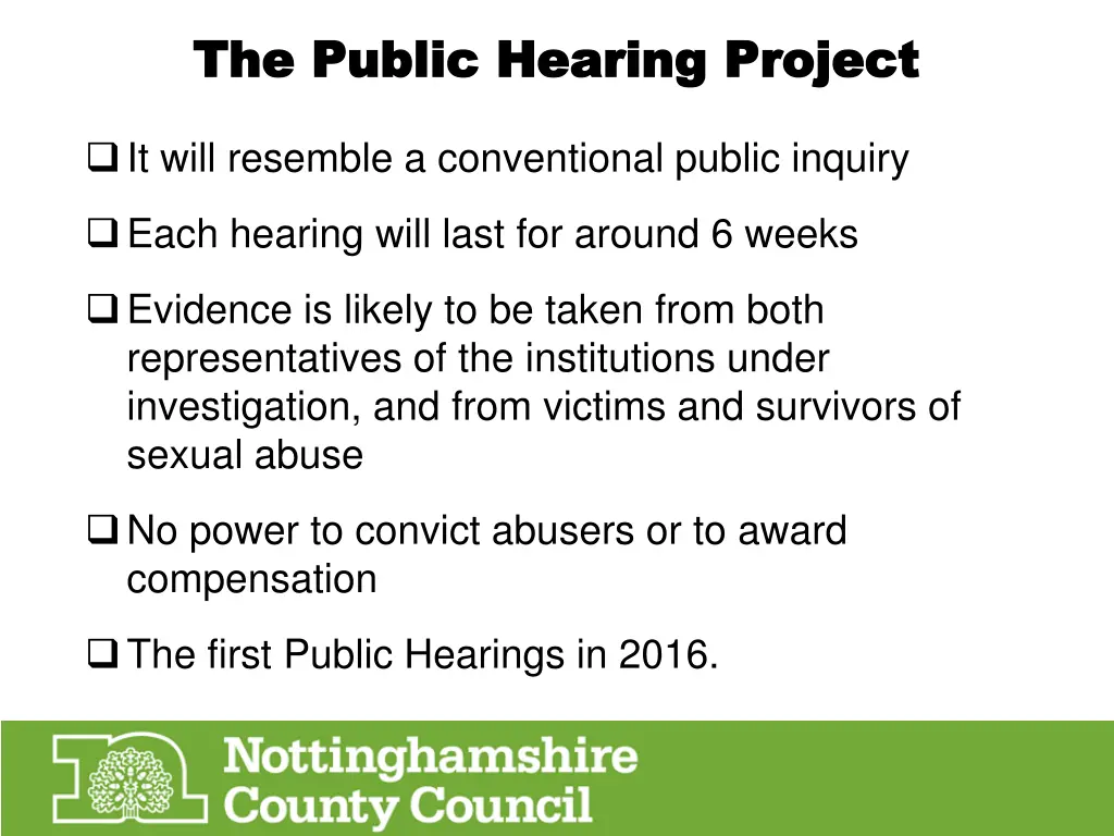 the public hearing project the public hearing