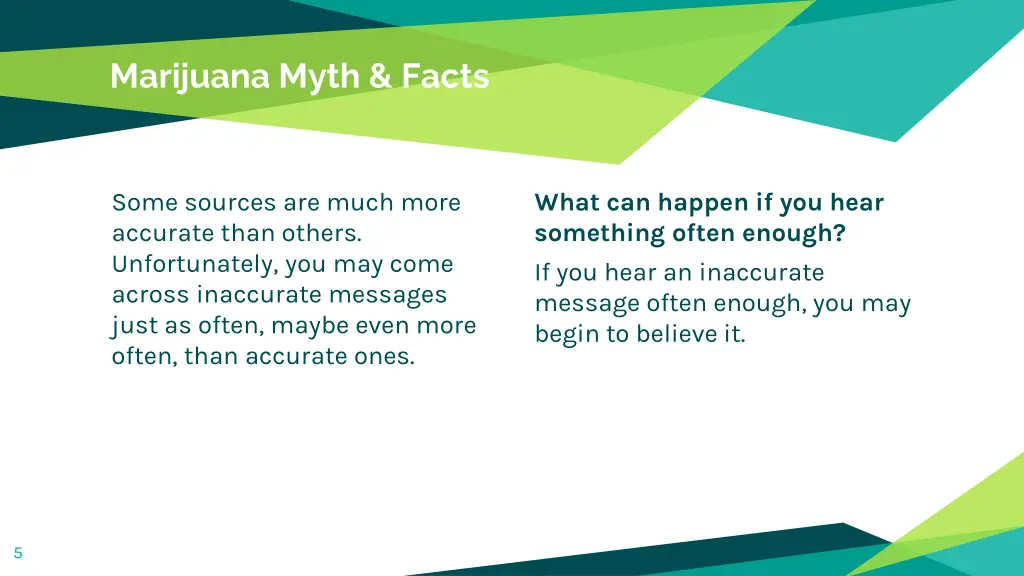 marijuana myth facts