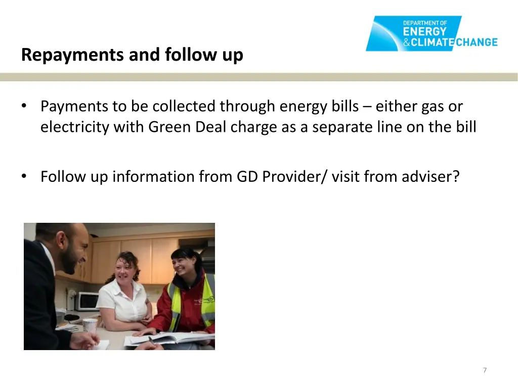 repayments and follow up