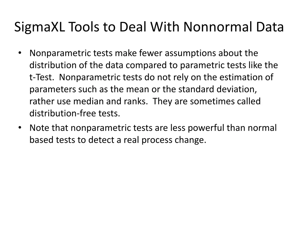 sigmaxl tools to deal with nonnormal data 3