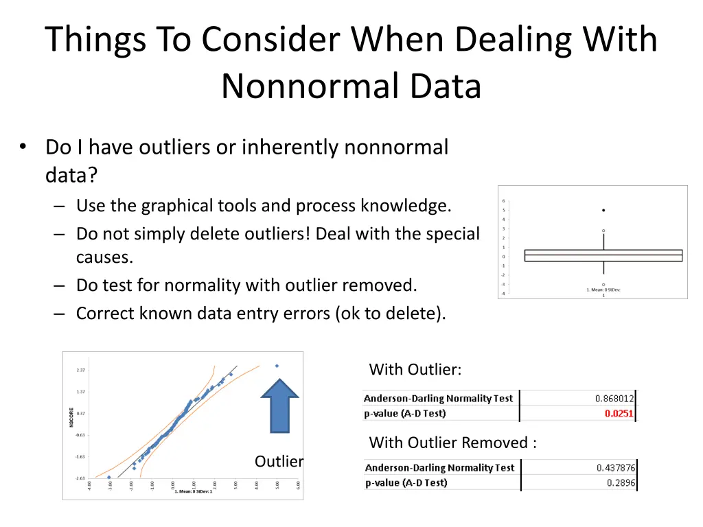 things to consider when dealing with nonnormal
