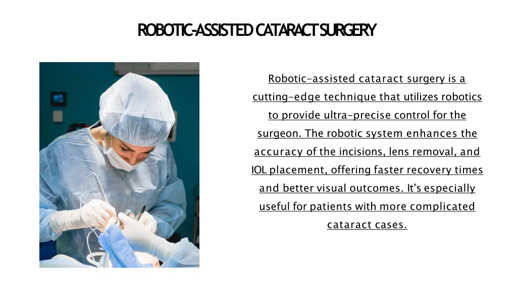 robotic assisted cataract surgery