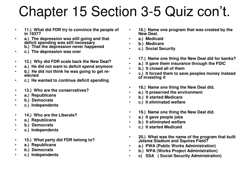 chapter 15 section 3 5 quiz con t