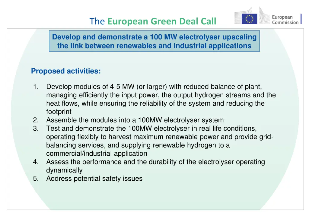 the european green deal call 12