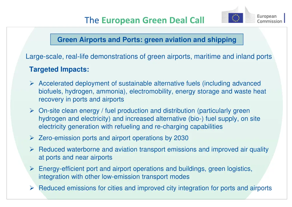 the european green deal call 22