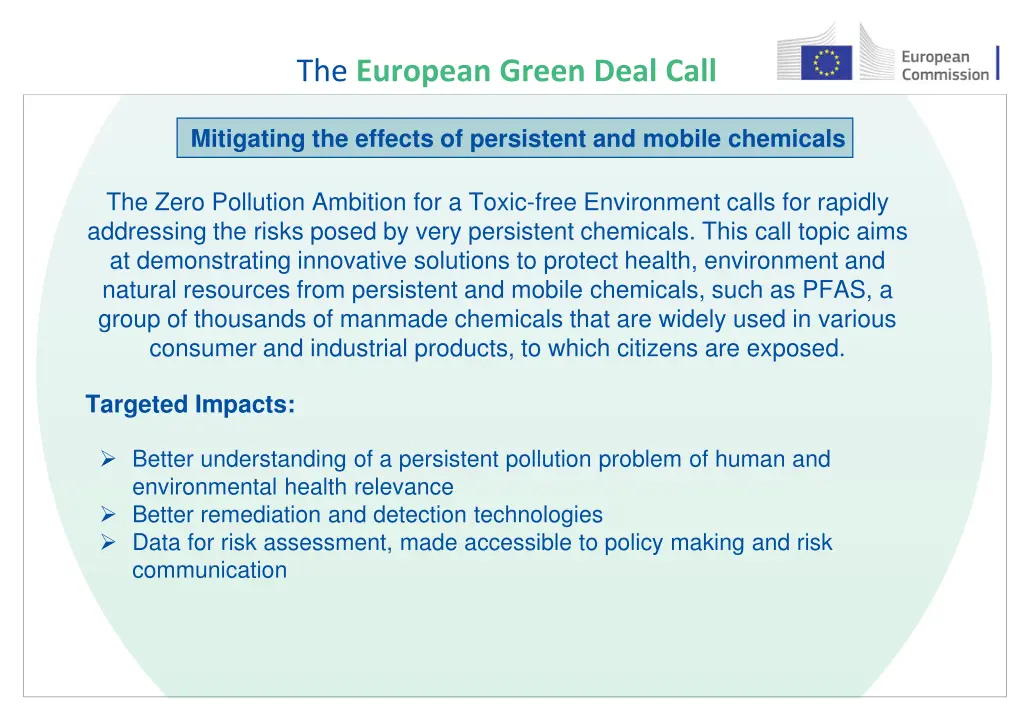 the european green deal call 31