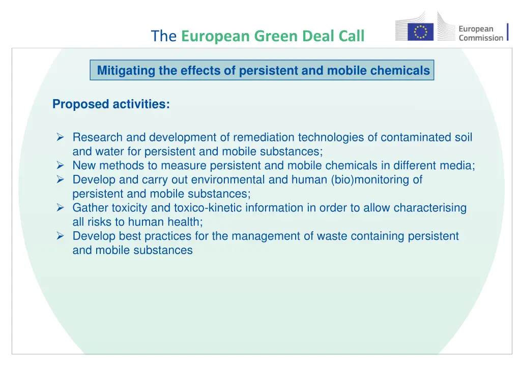 the european green deal call 32