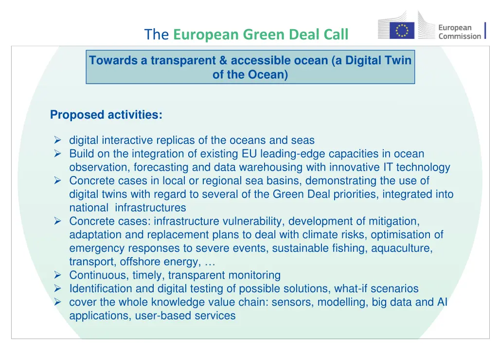 the european green deal call 41