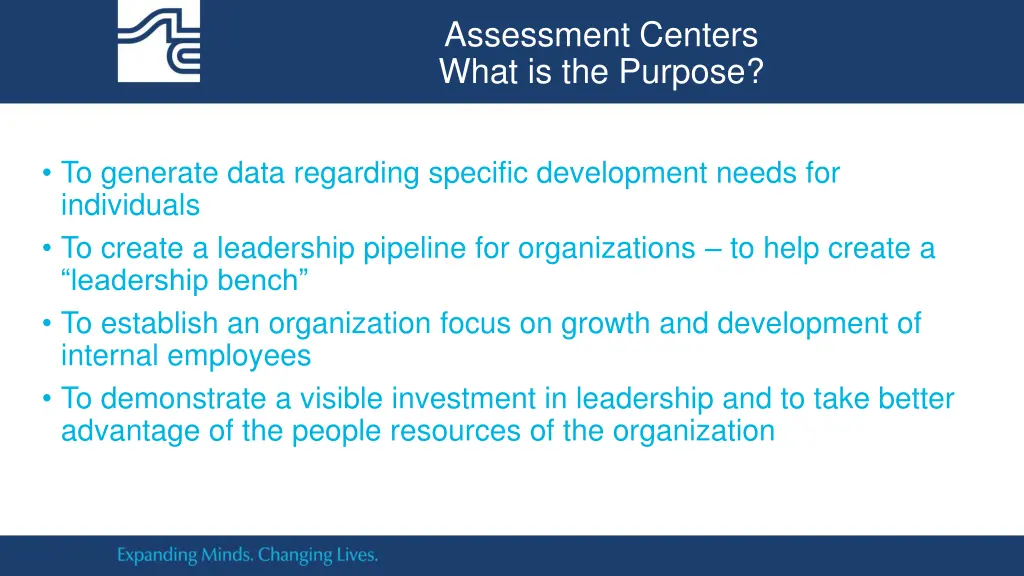 assessment centers what is the purpose