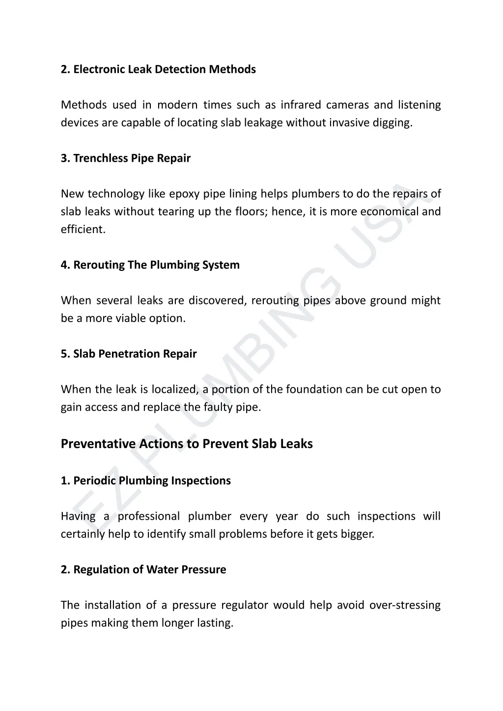 2 electronic leak detection methods methods used