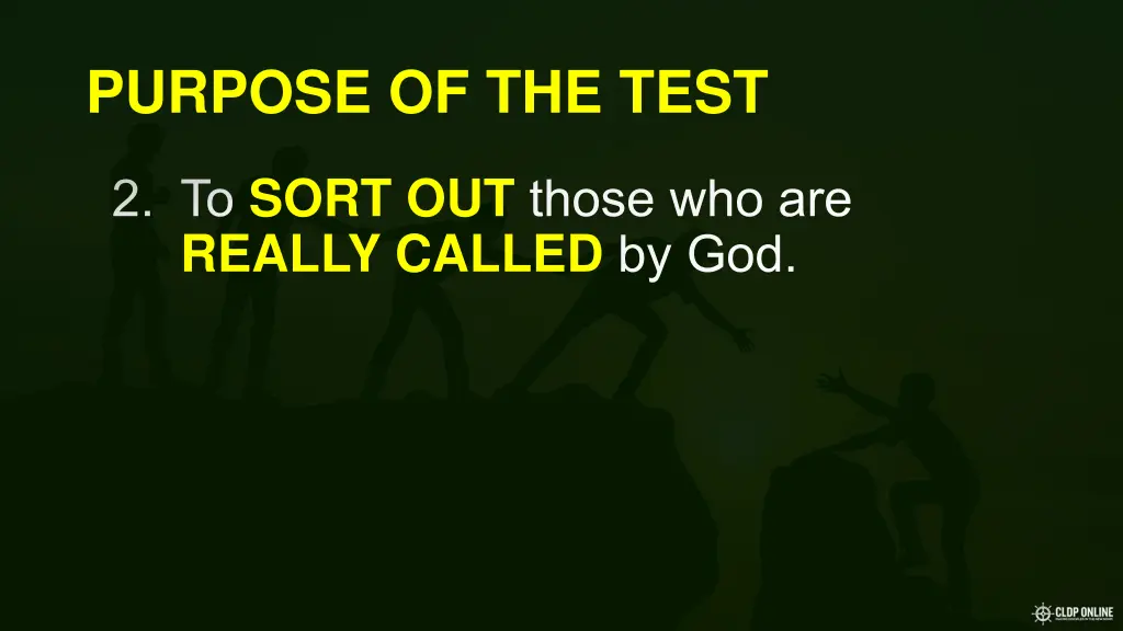 purpose of the test 1